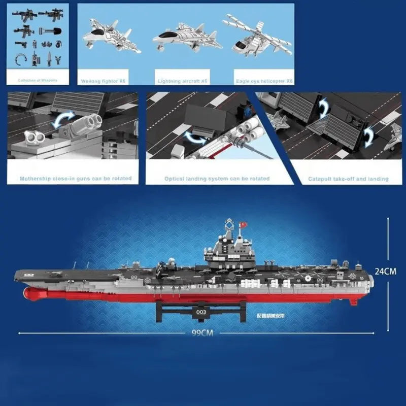 003 Aircraft Carrier 3017pcs-3