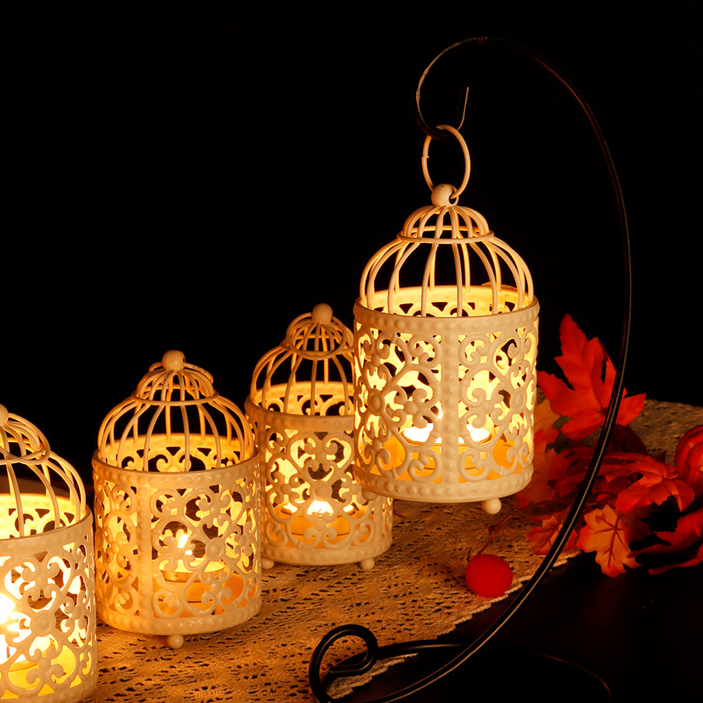 6 Pack Small Metal Candle Lanterns