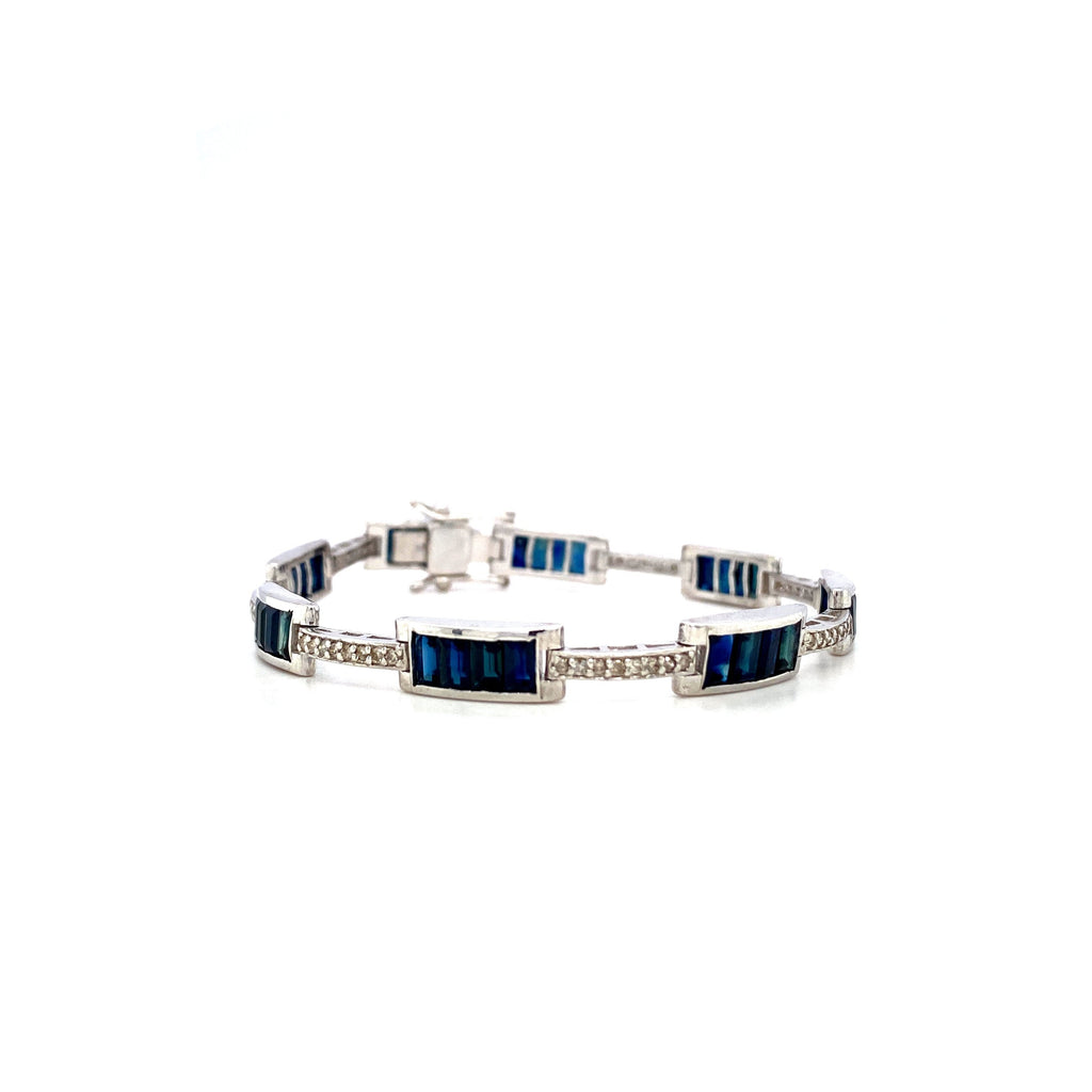 Sapphire Bracelet in .925 Sterling Silver - KSD 45544