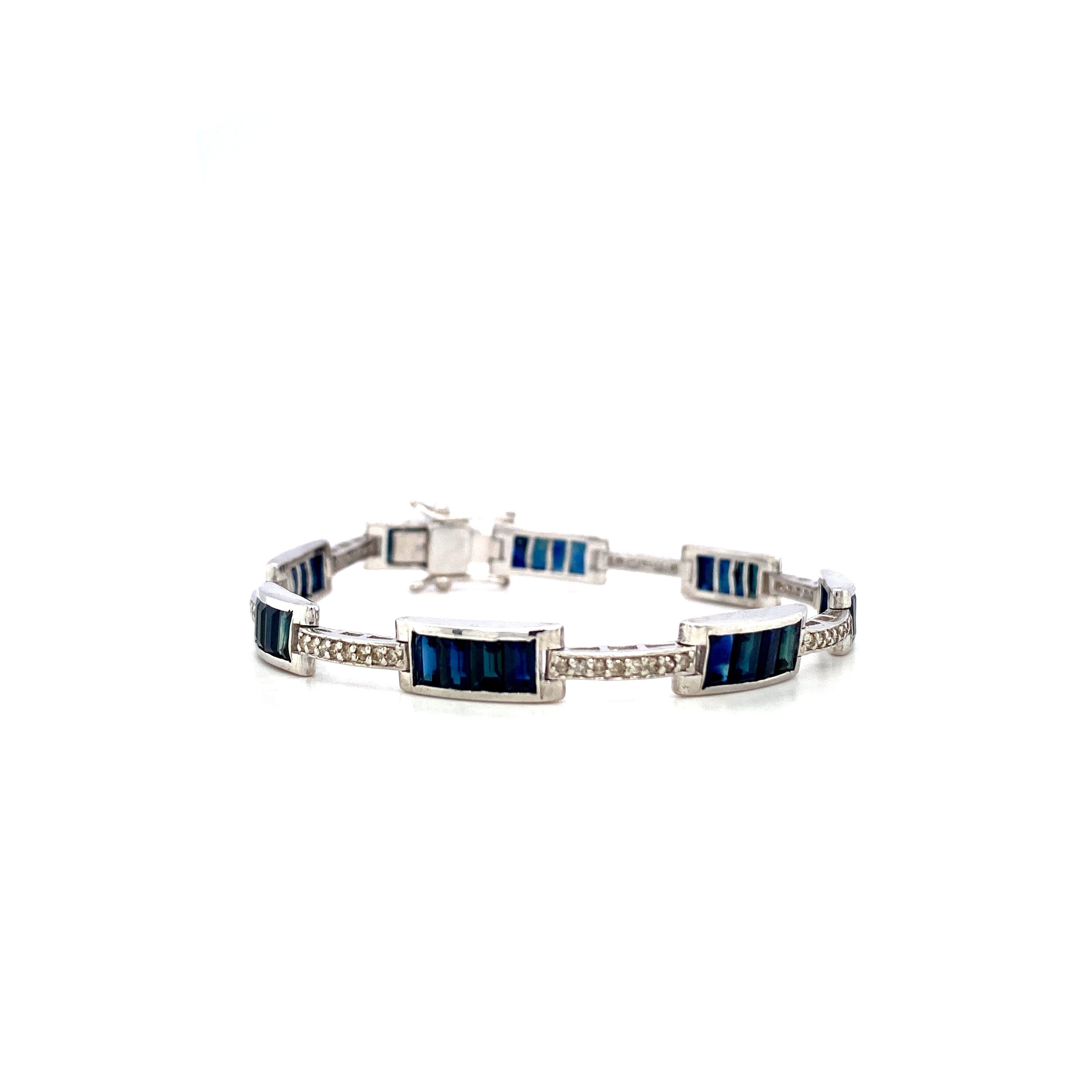 Sapphire Bracelet in .925 Sterling Silver - KSD 45544