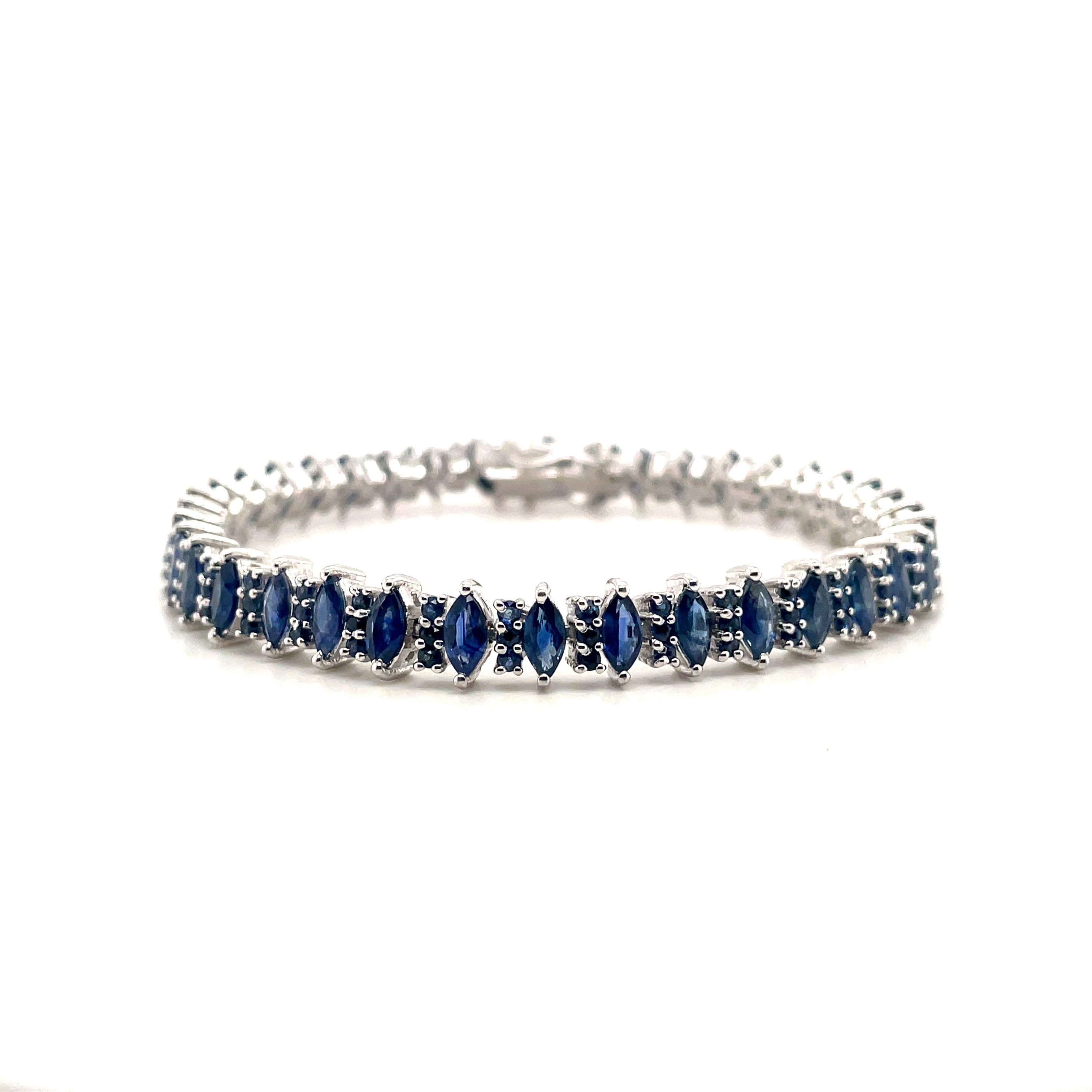 Multi Colour Stone Bracelet in .925 Sterling Silver - KSD 43113