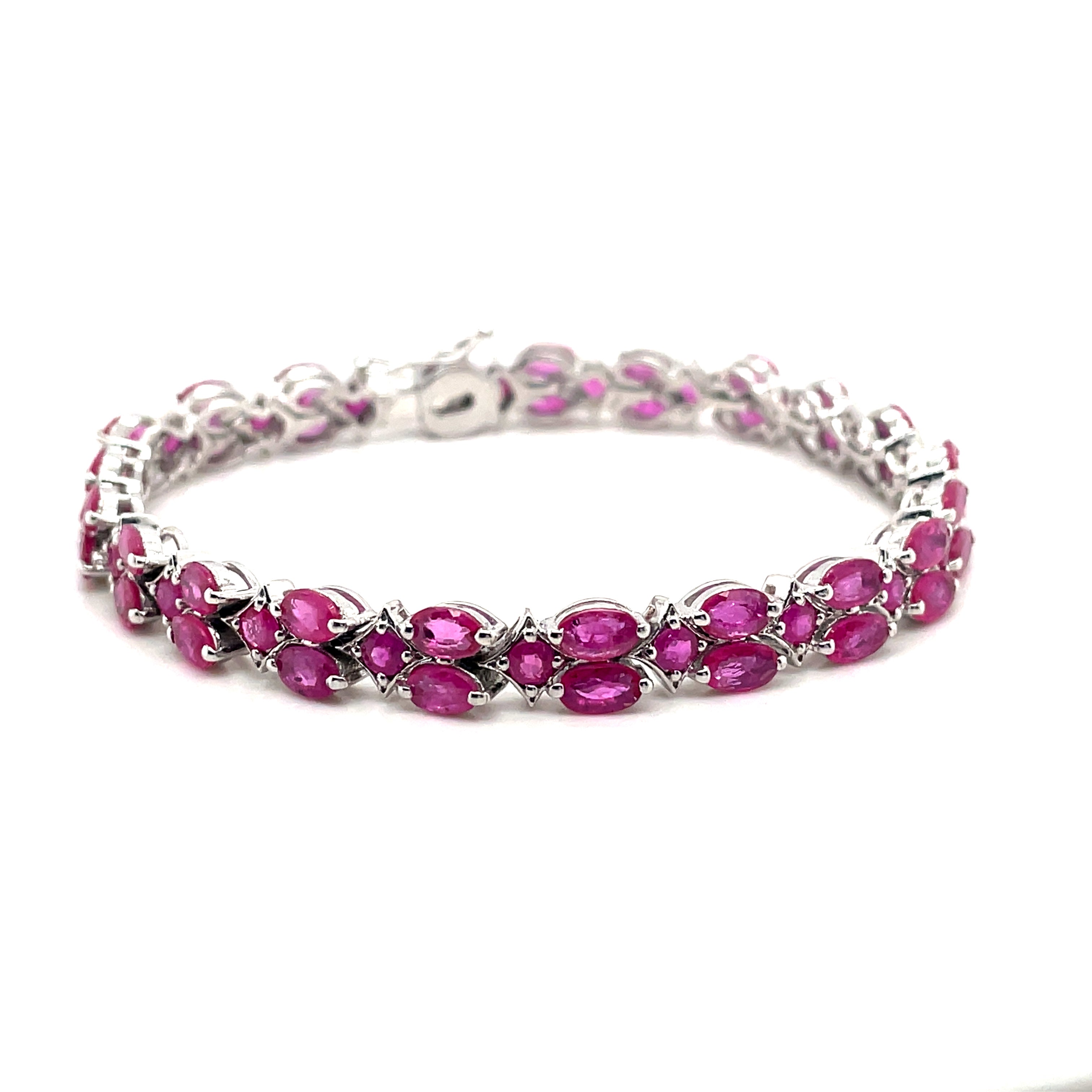 Emerald Bracelet in .925 Sterling Silver. - KSD 45533