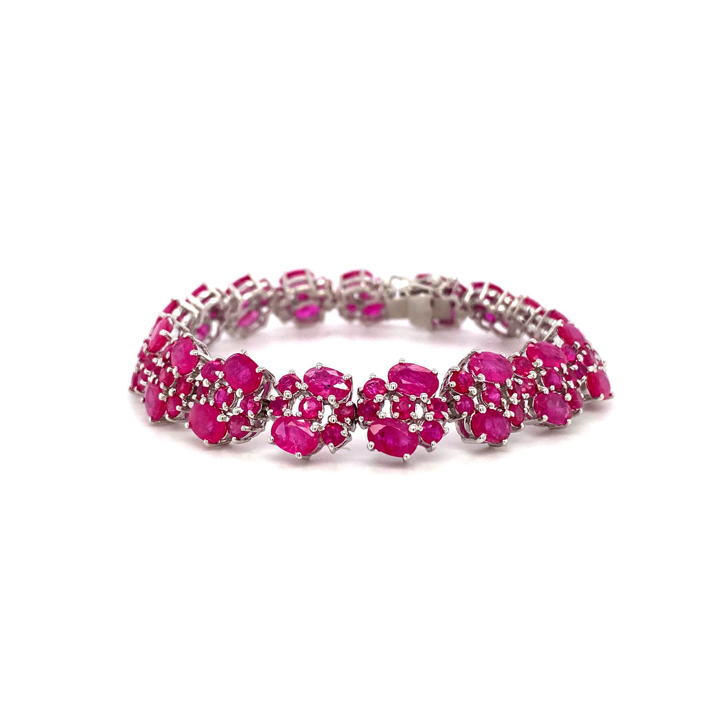 Ruby Bracelet in .925 Sterling Silver - KSD 4748