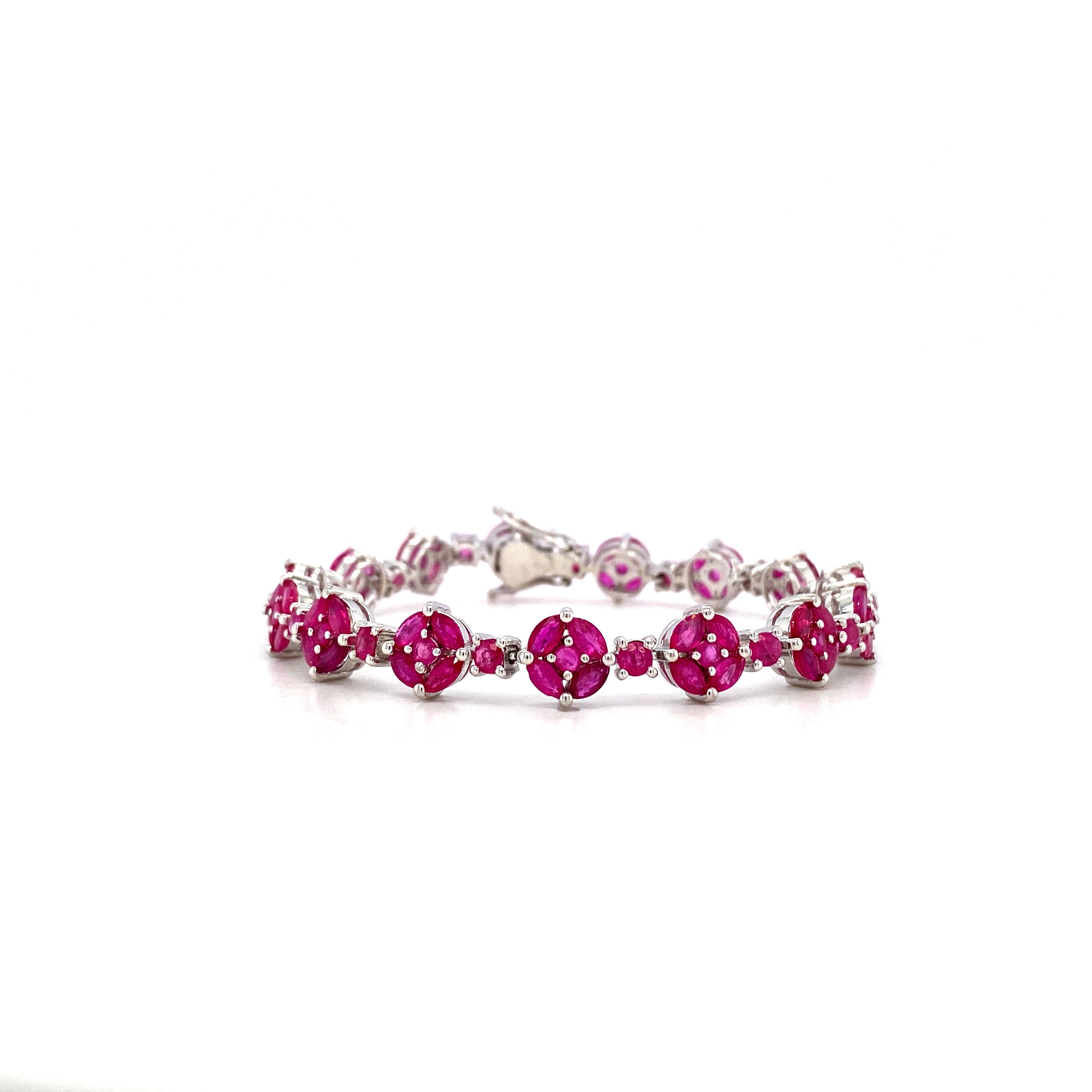 Ruby Bracelet in .925 Sterling Silver - KSD 48975