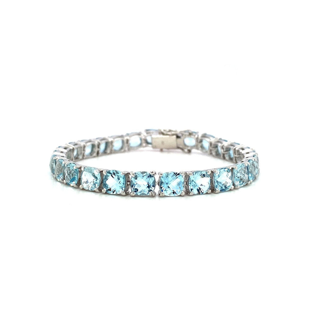 Aquamarine Bracelet in .925 Sterling Silver - KSD 49095