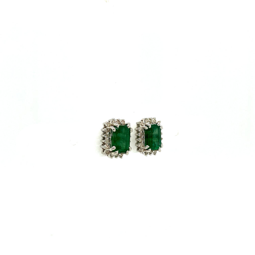 Emerald Jewellery Set in .925 Sterling Silver - KSS 60423