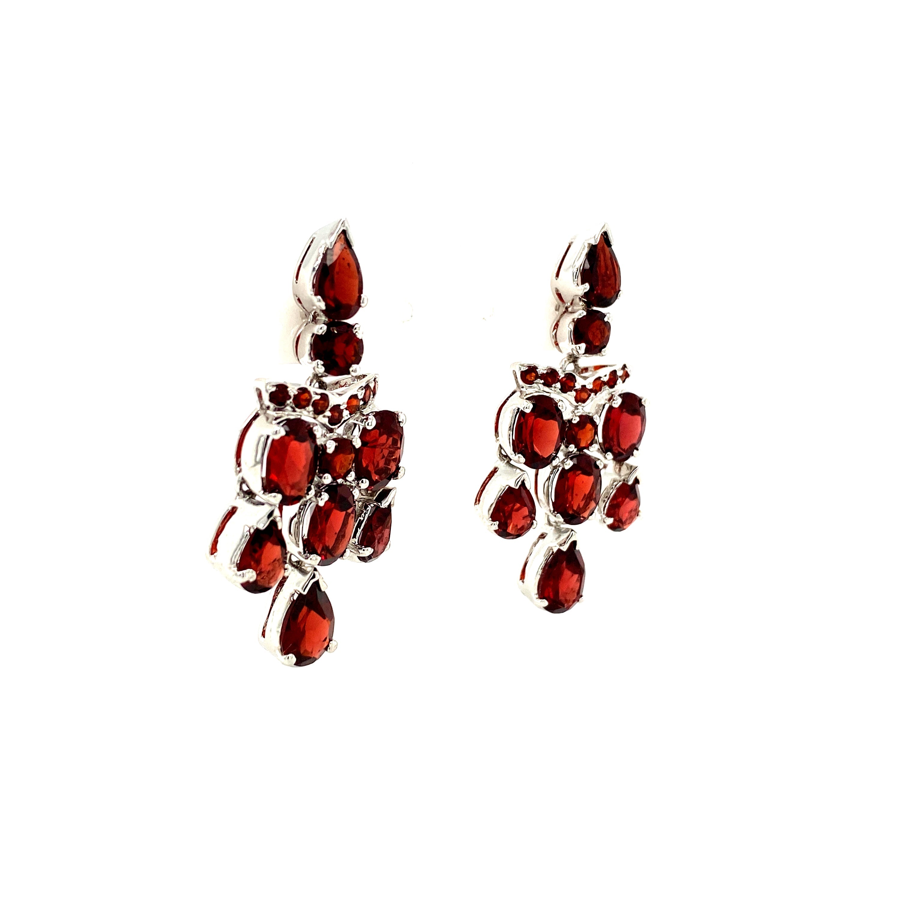 Garnet Necklace Set in .925 Sterling Silver - KSS 6247