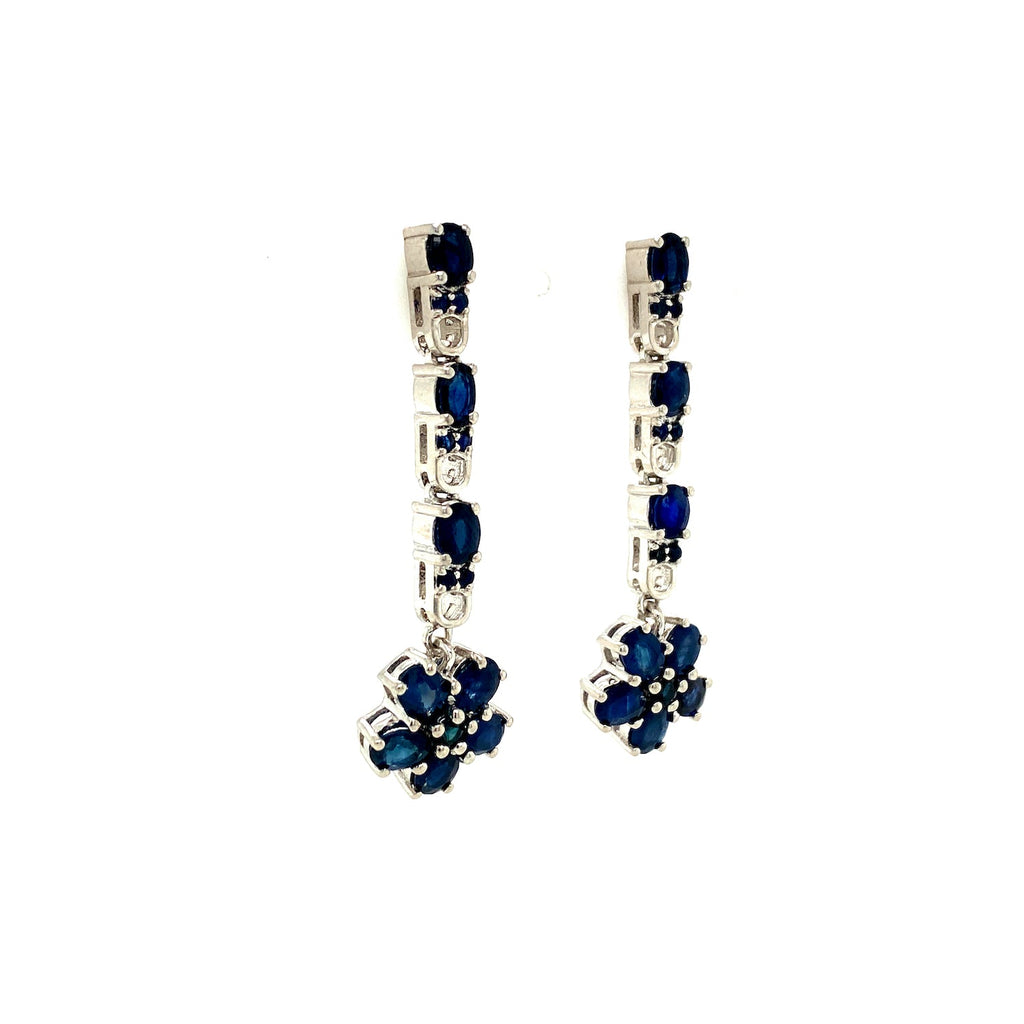 Sapphire Necklace Set in .925 Sterling Silver - KSS 64602