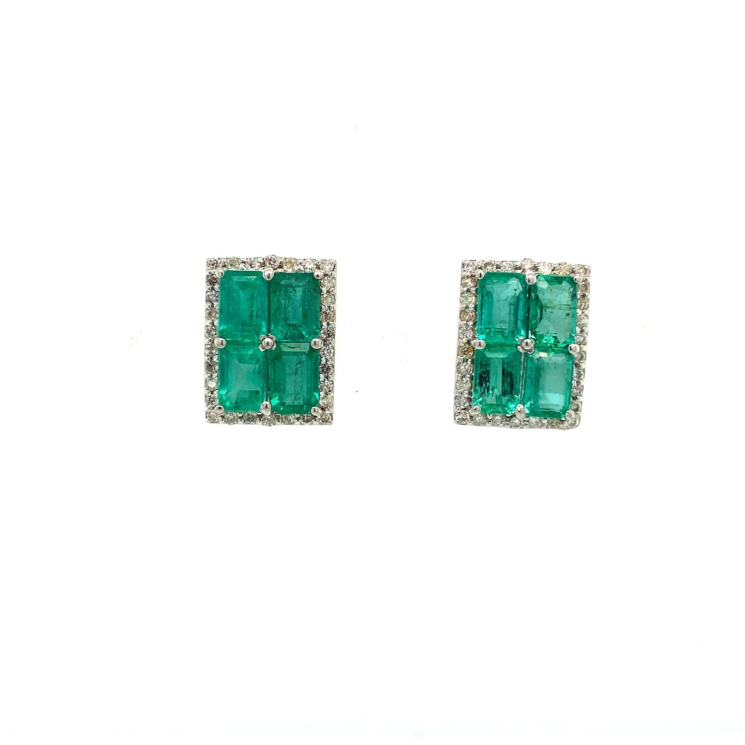 Emerald Earring in .925 Sterling Silver - KST 56313