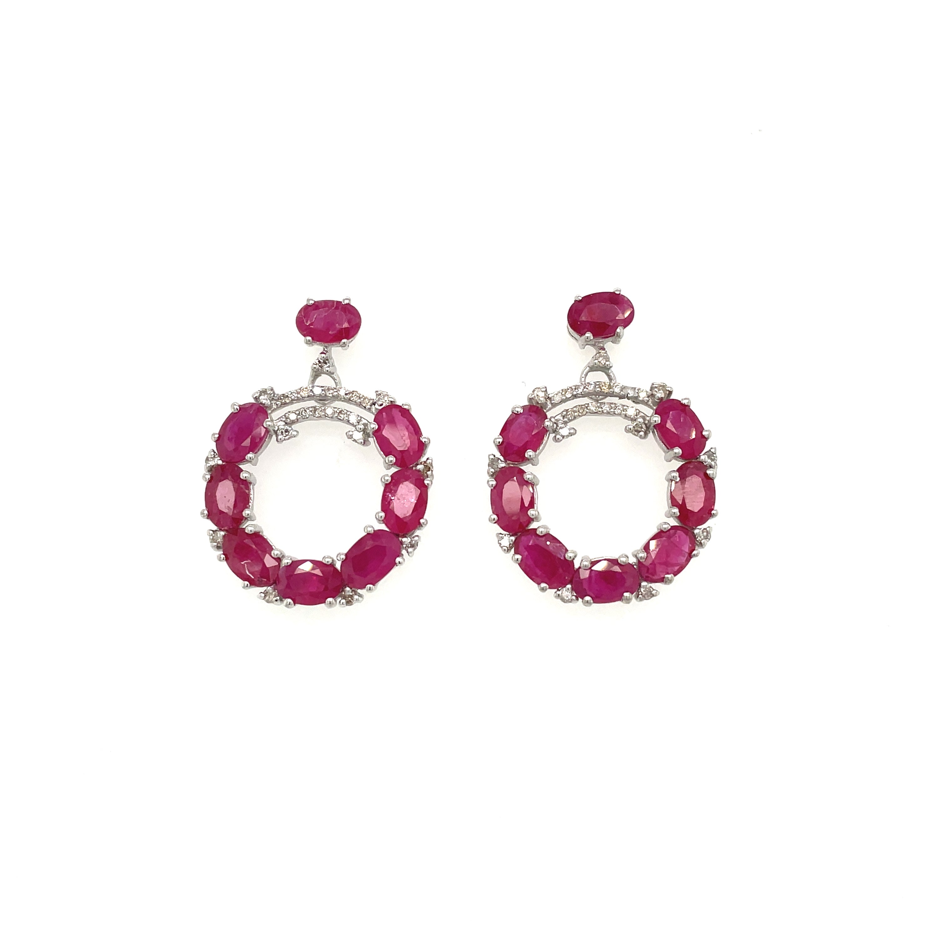 Ruby Earring in .925 Sterling Silver - KST 58962