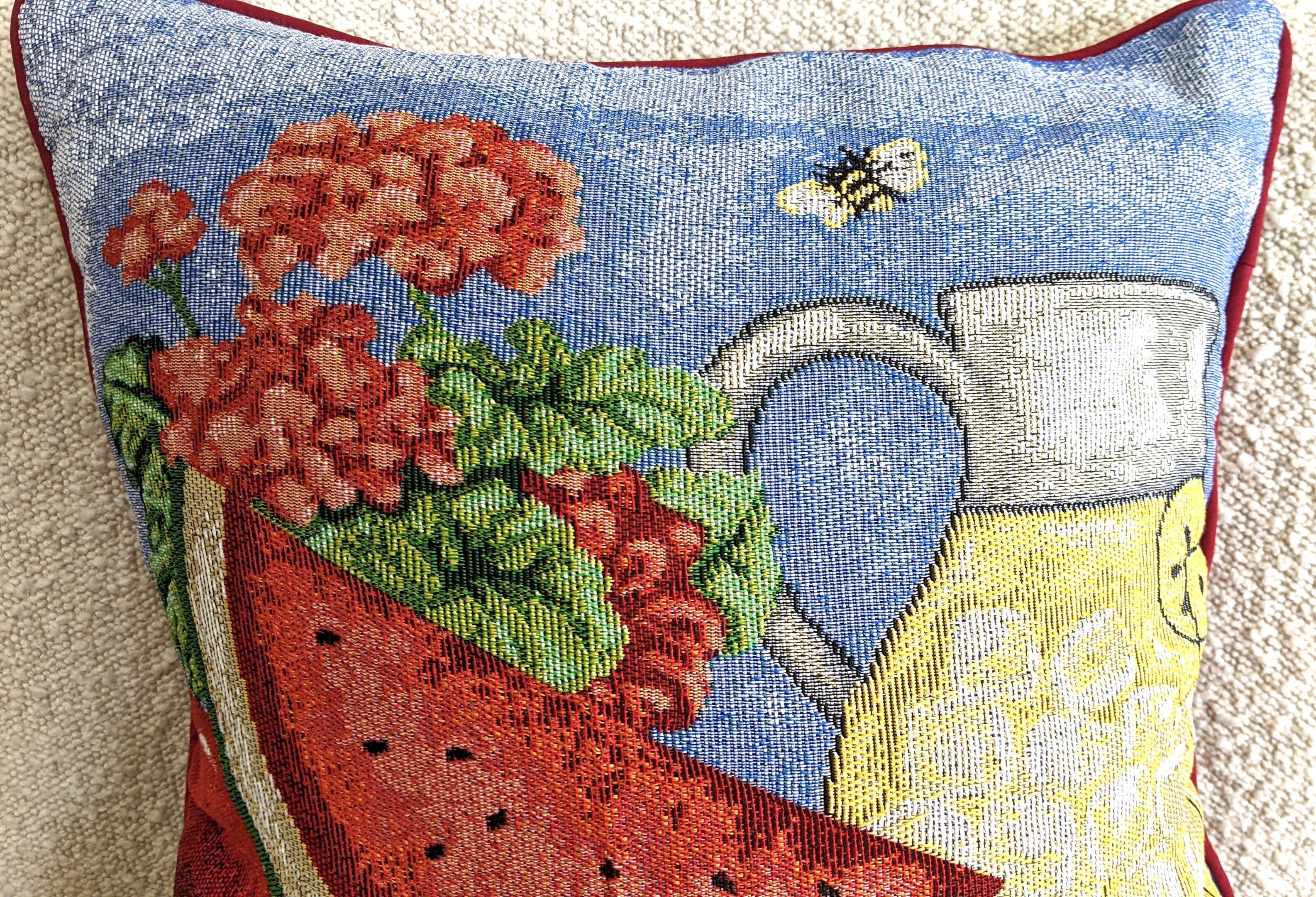 Tache Fruity Drinks Watermelon Lemonade Woven Tapestry Accent Throw Pillow Cover (13082CC)