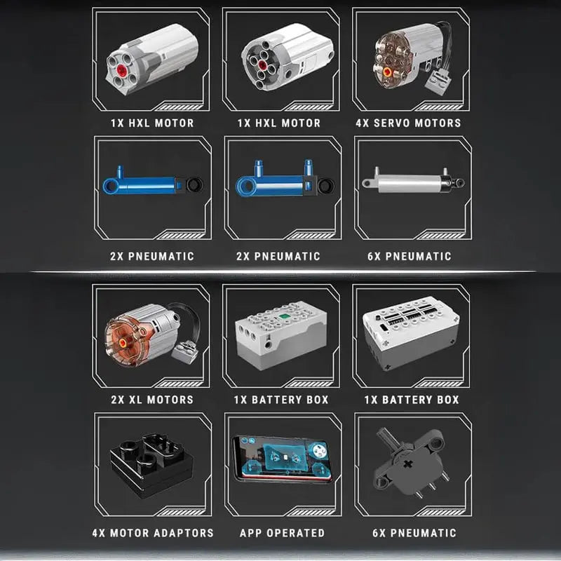 Remote Controlled Pneumatic Claw Excavator 4194Pcs