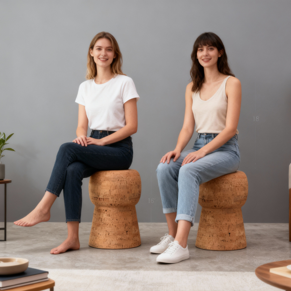 Solid Cork Champagne Stool