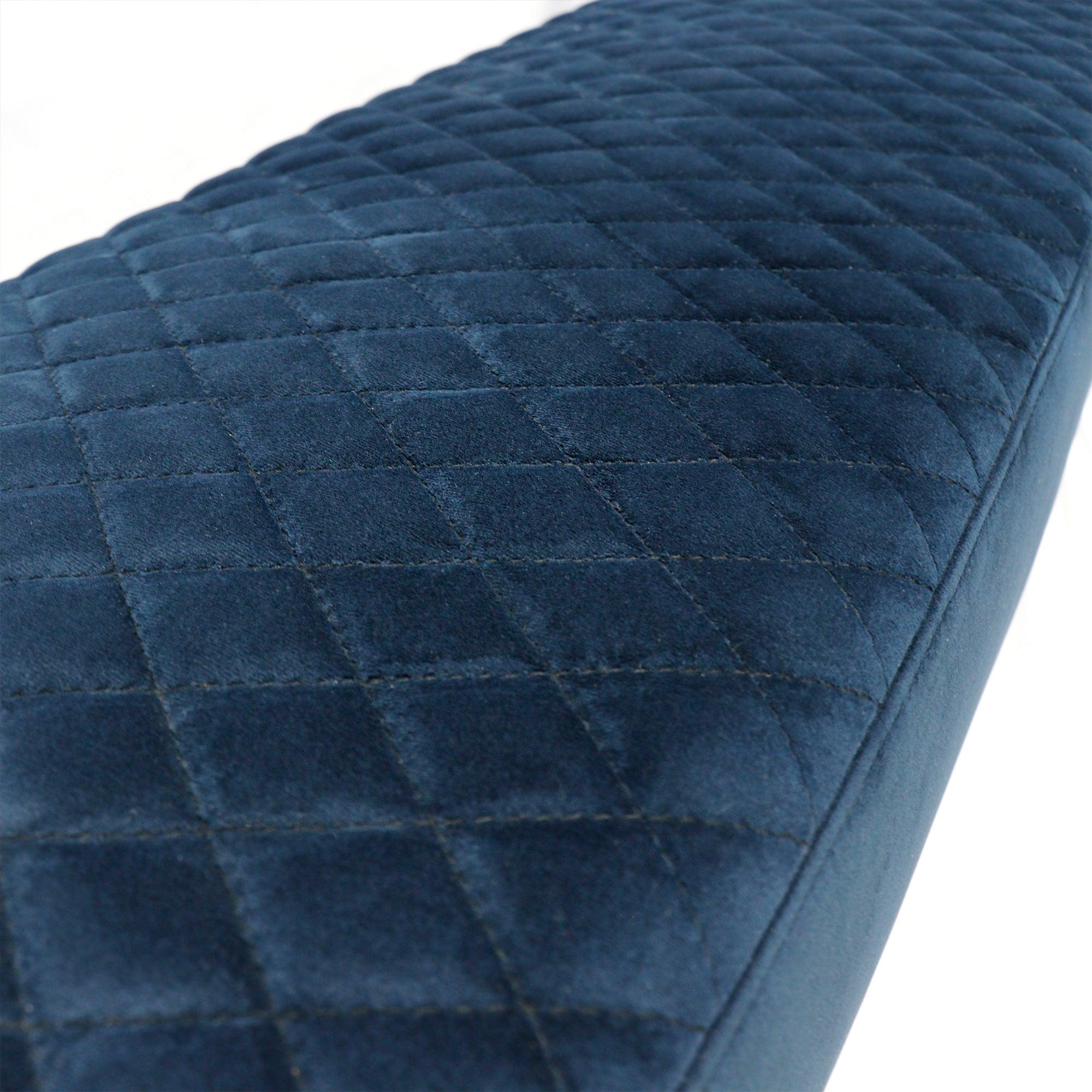 Canvello Acrylic & Velvet Bench, Navy