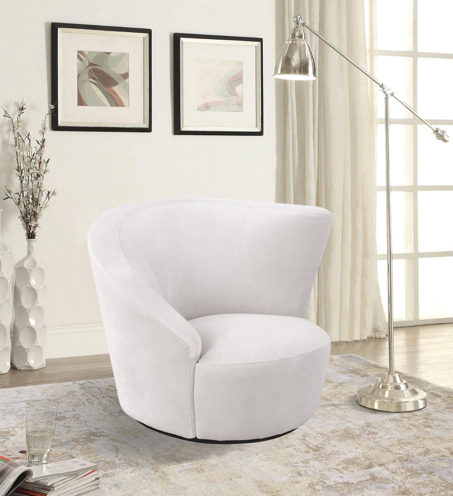 Canvello Canvello White Collection Crescent Chair