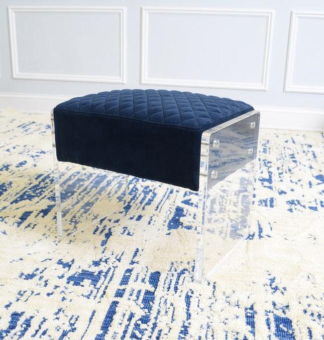 Canvello Home Tribecca Collection Velvet Stool