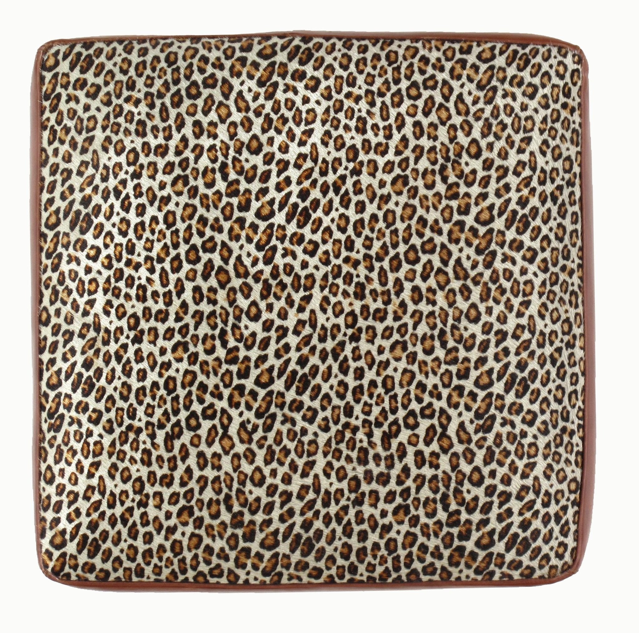 Canvello Leather Cube Square Ottoman - Made In U.S.A.