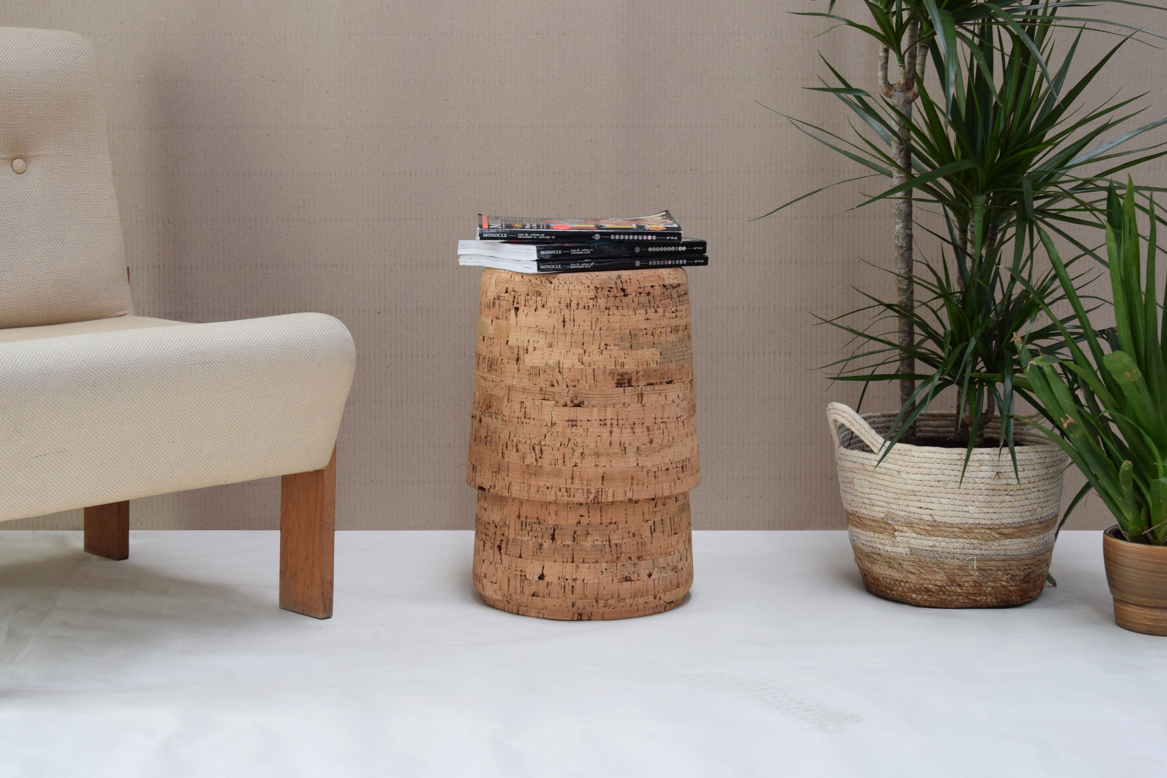 Solid Cork Bell Stool