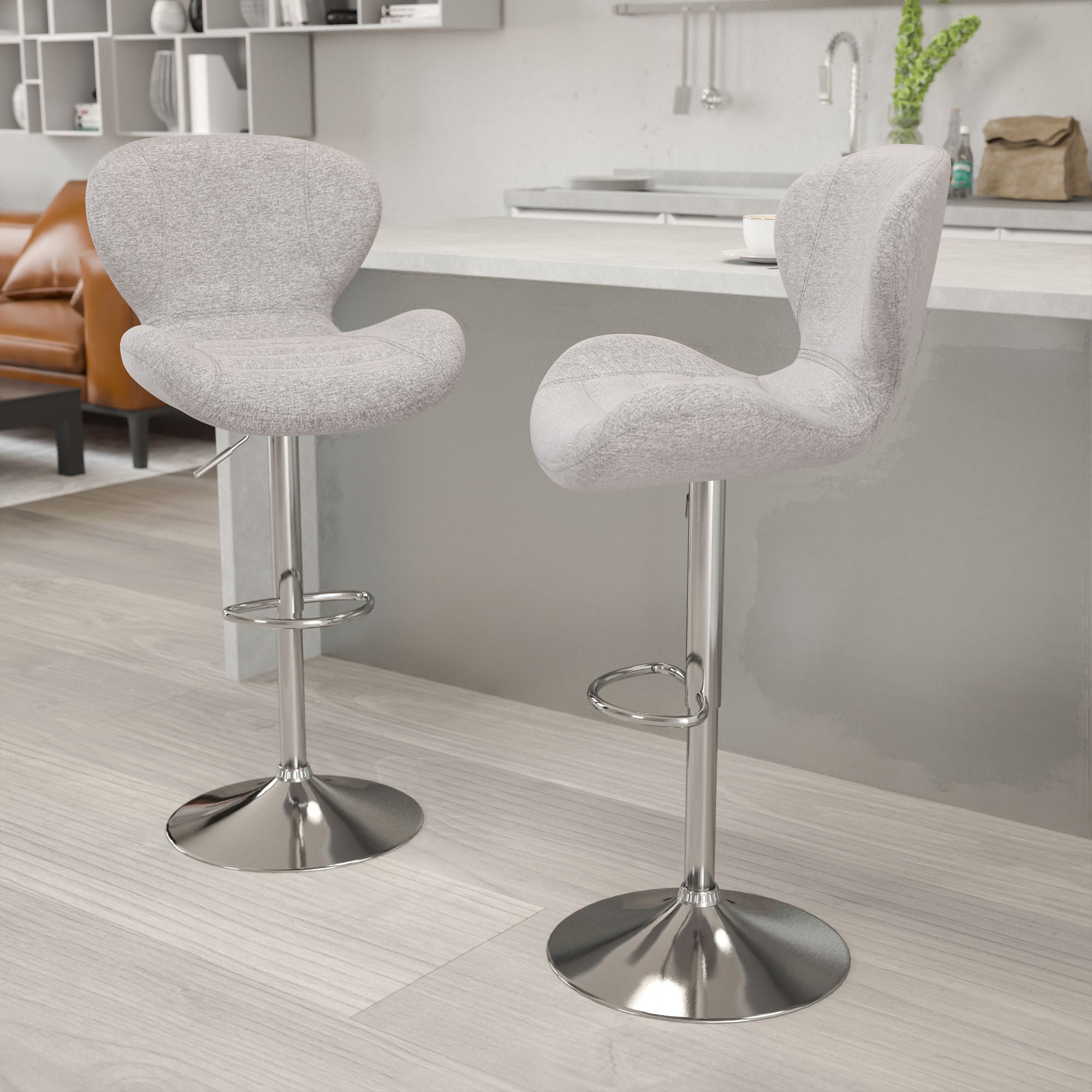Set of Modern Adjustable Barstool